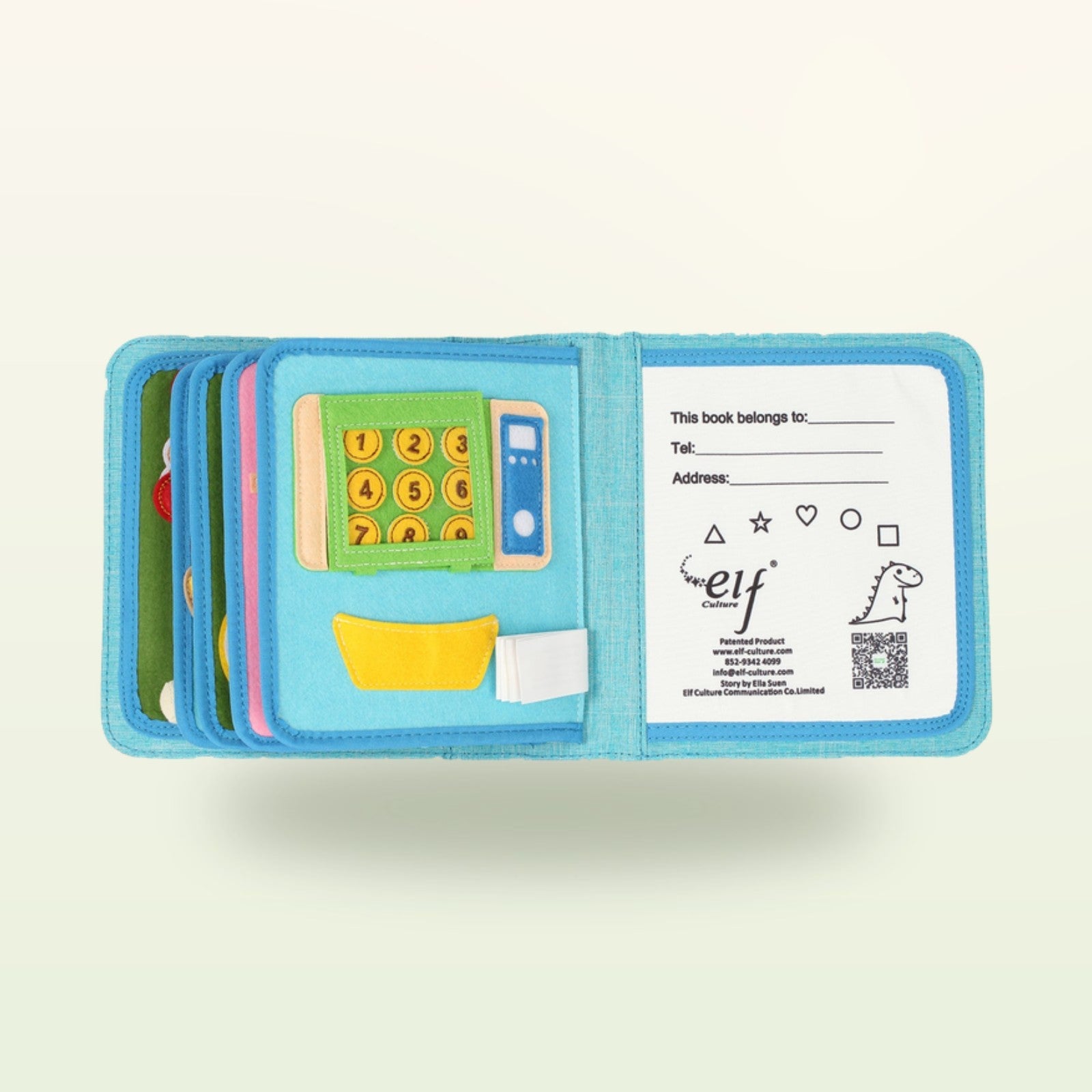 My First Book Little Foodies (Light Blue) + Backpack Set