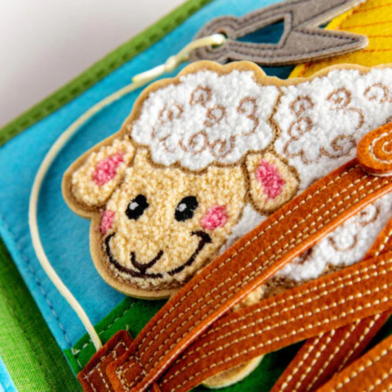 Quiet Book Busy Farm con zaino incluso