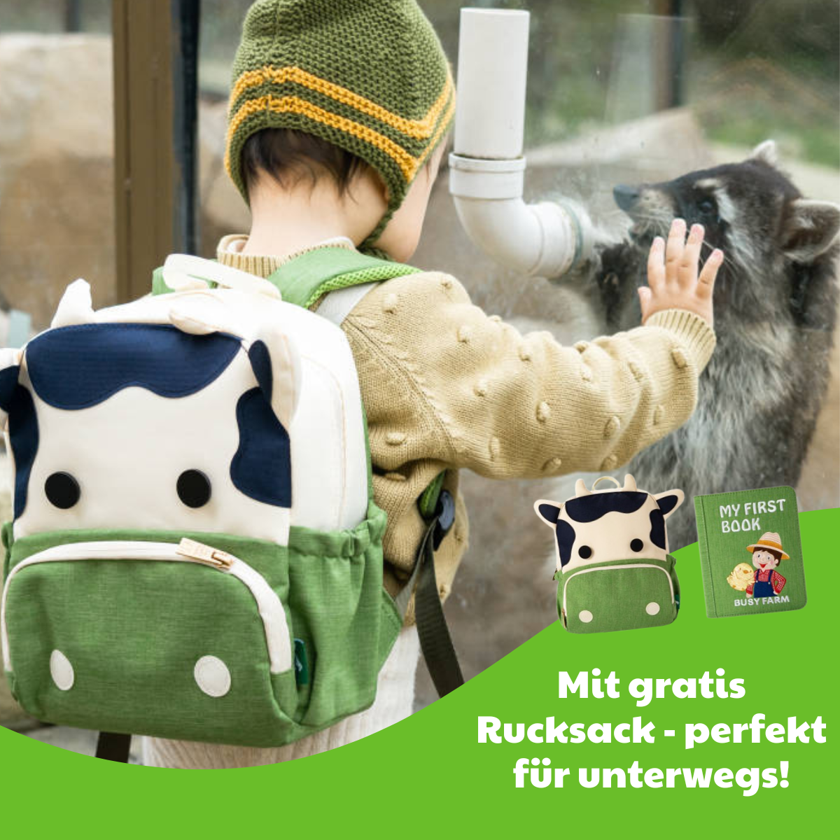 Quiet Book Busy Farm con zaino incluso