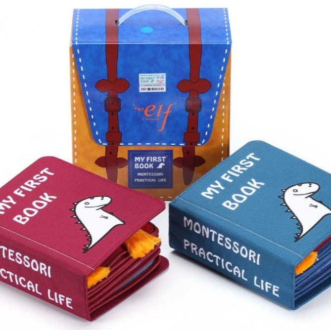 Libro di iniziazione silenzioso con zaino (rosso)