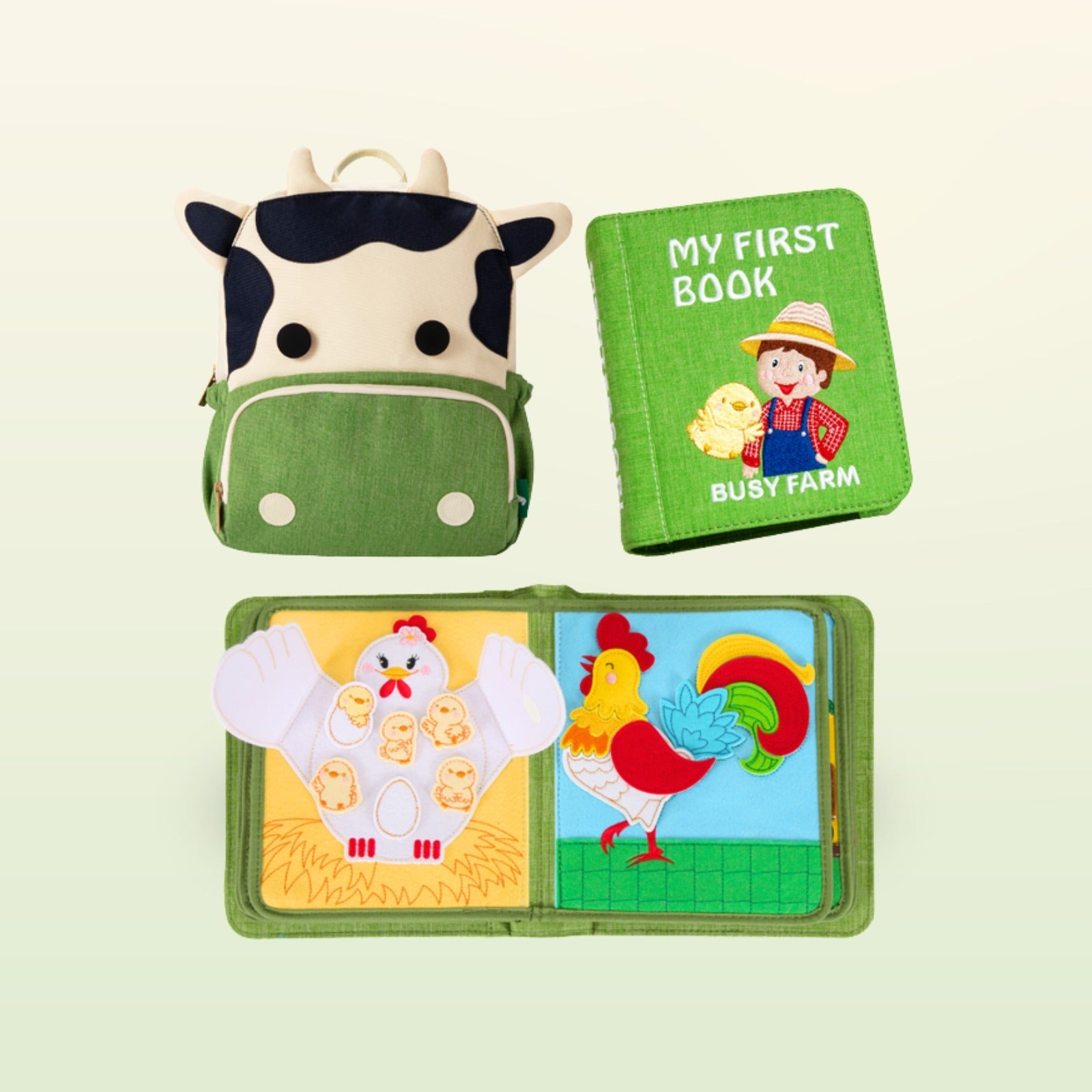 My First Book Bauernhof Quiet Book mit Rucksack Set