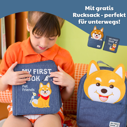 Quiet Book Pet Friends con zaino incluso