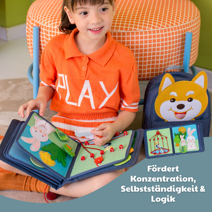 Quiet Book Pet Friends con zaino incluso