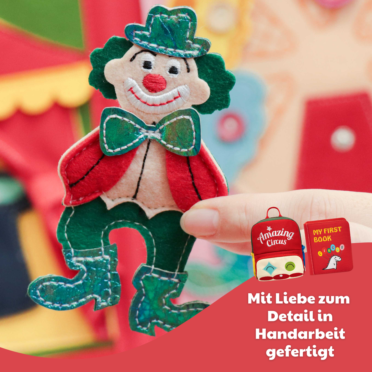 Quiet Book Amazon Circus con zaino incluso