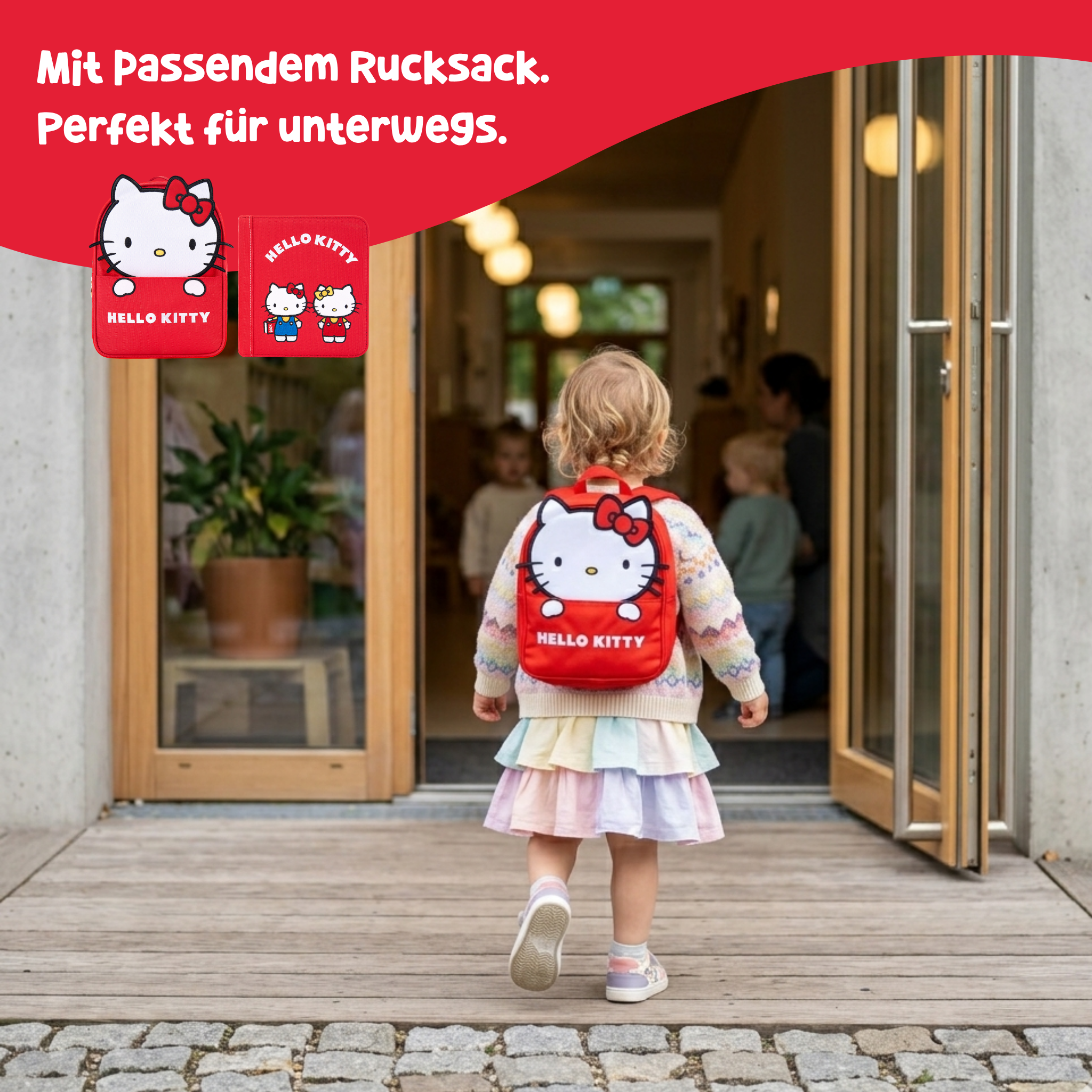 My First Book Hello Kitty (rosso) + Set con zainetto