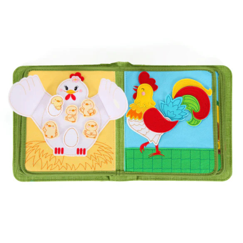 Quiet Book Busy Farm con zaino incluso