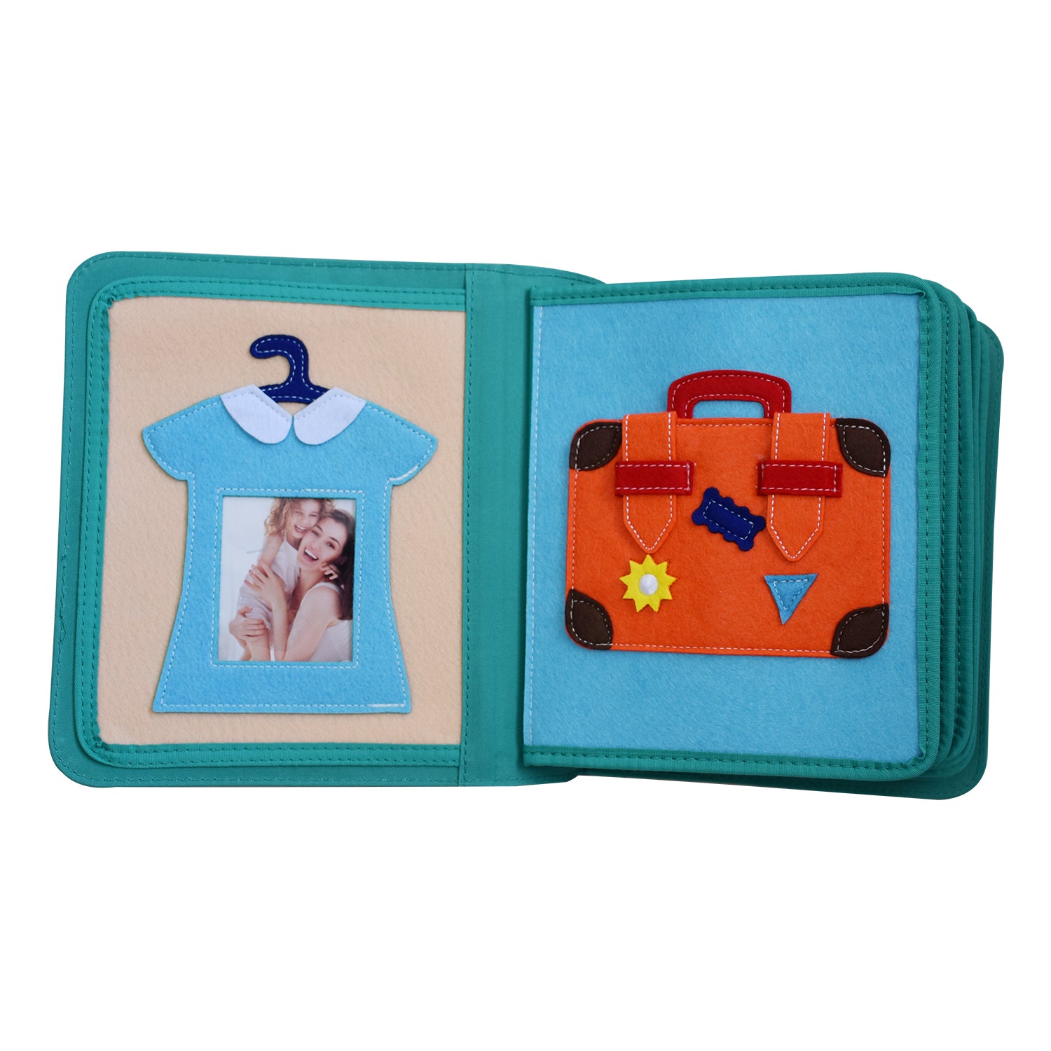 Telaio per vestirsi Quiet Book con zaino (viola)