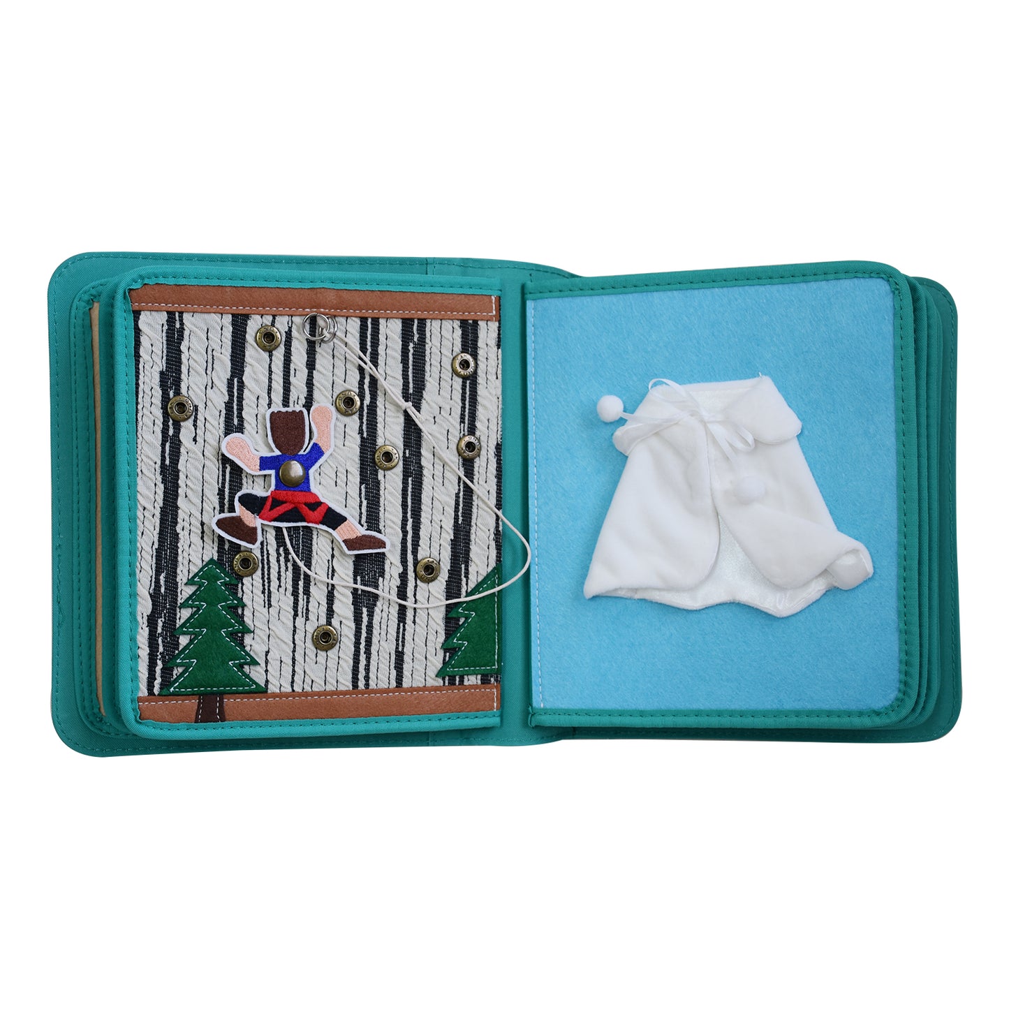 Telaio per vestirsi Quiet Book con zaino (verde)