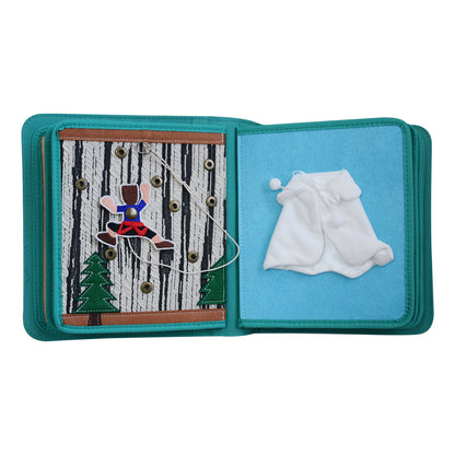 Telaio per vestirsi Quiet Book con zaino (verde)