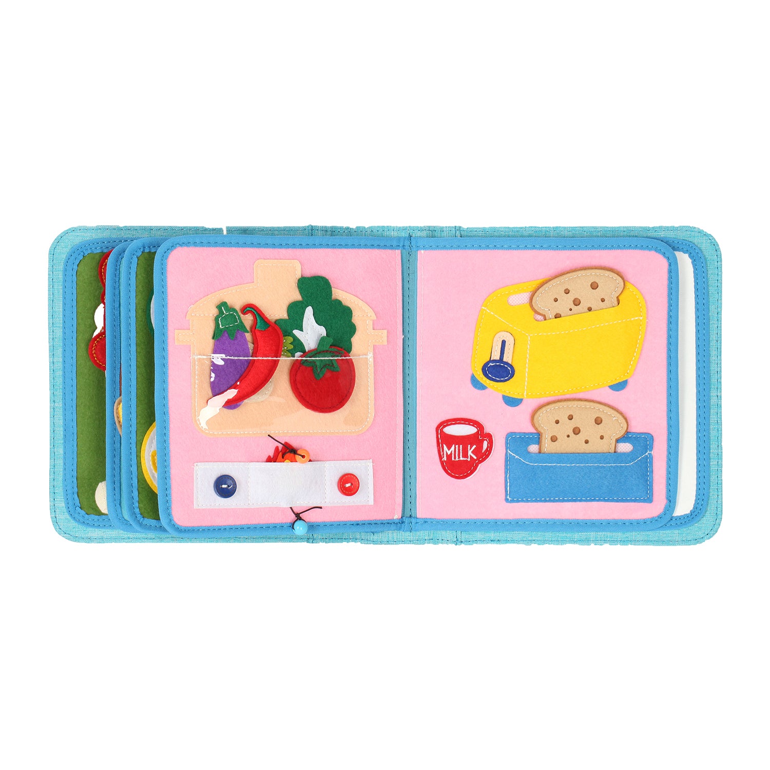 Quiet Book Food con zaino (rosa)