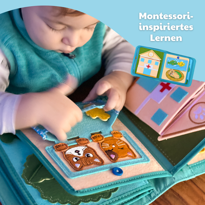 Quiet Book Lucky Cat con zaino incluso