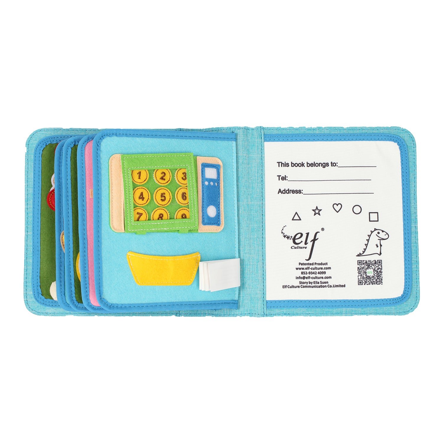 Quiet Book Food con zaino (rosa)