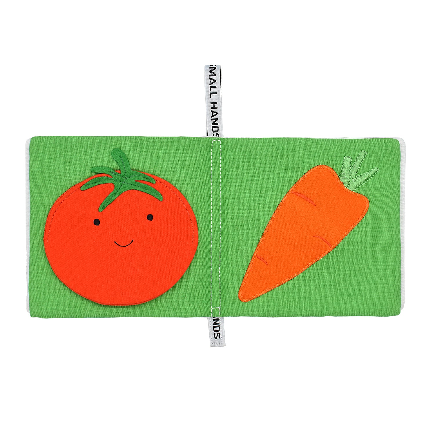 Libro tattile 0-12 mesi - Verdure con le mani piccole