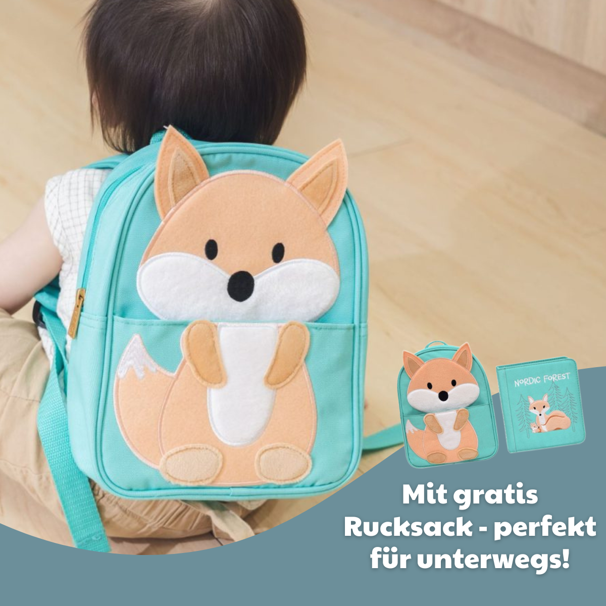 Quiet Book Nordic Forest con zaino