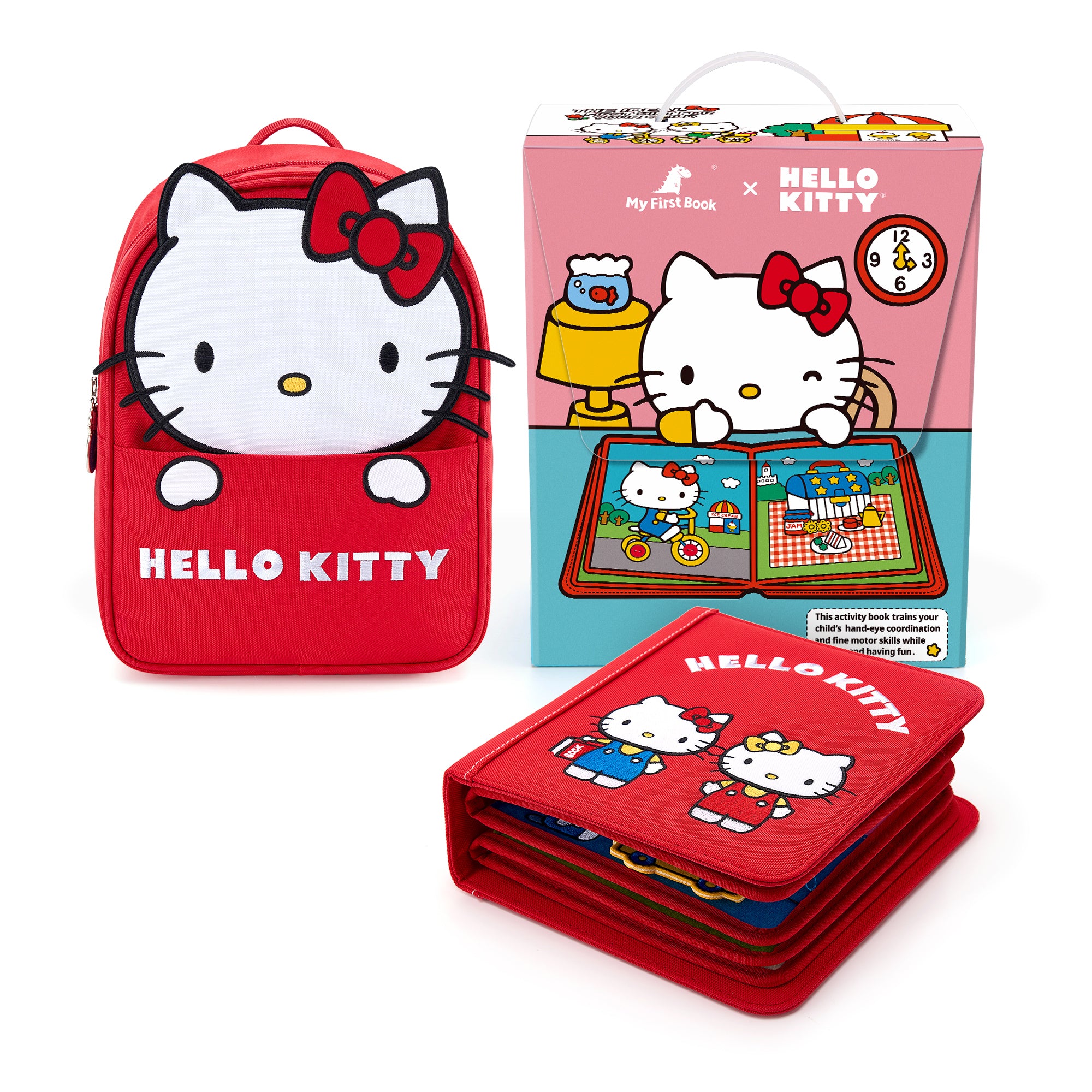Quiet Book Hello Kitty con zaino (rosso)