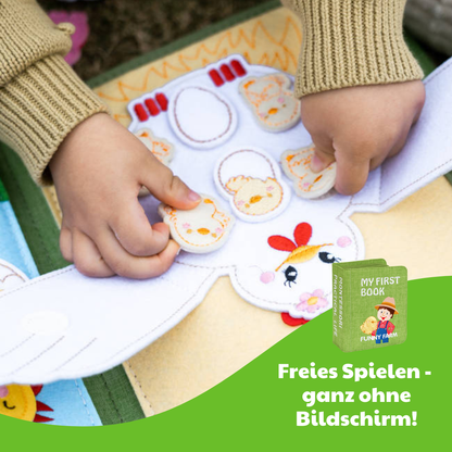 Quiet Book Busy Farm con zaino incluso