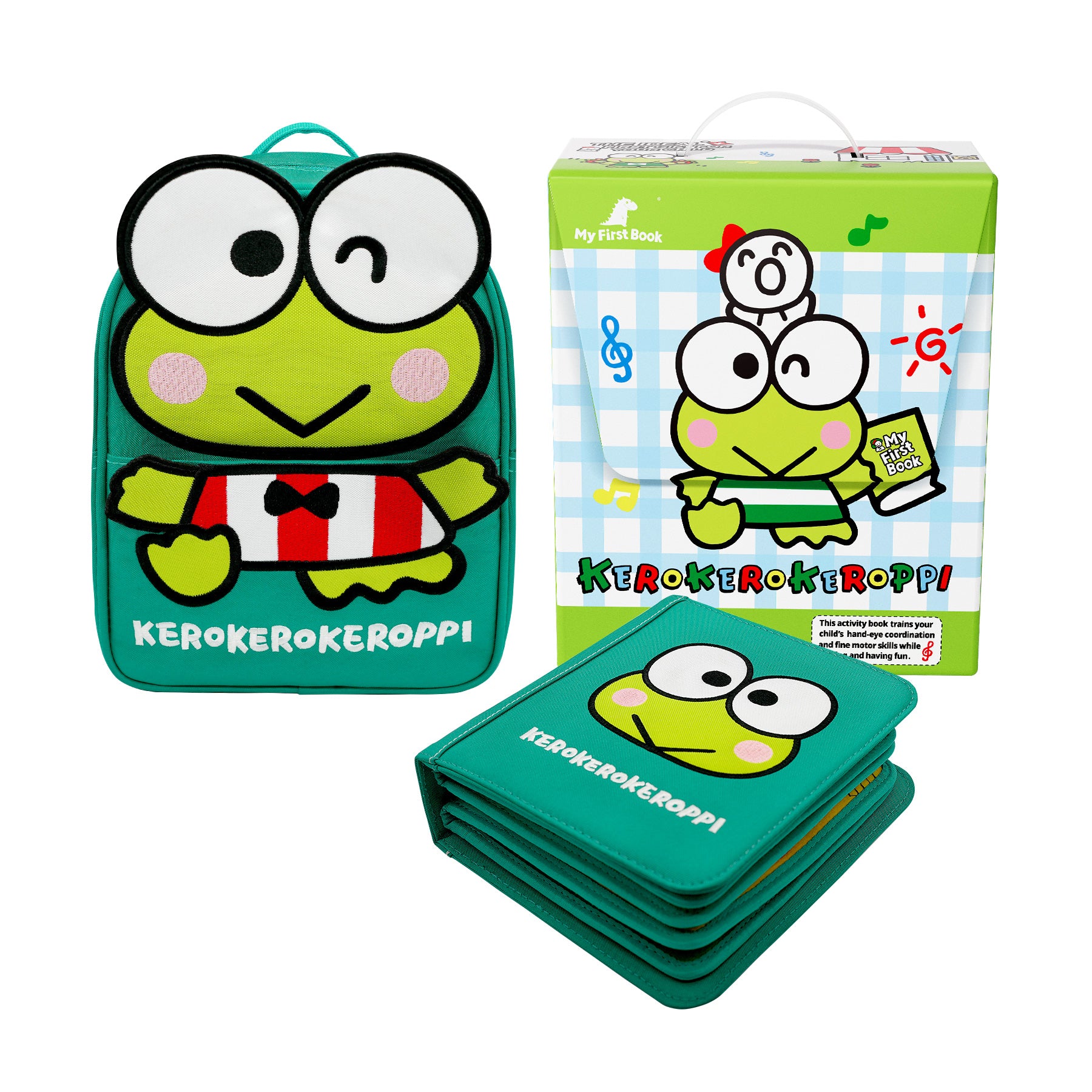 My First Book Keroppi Montessori Quiet Book – Filzbuch, Rucksack und Geschenkbox